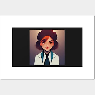 Female scientist | Comics style Posters and Art